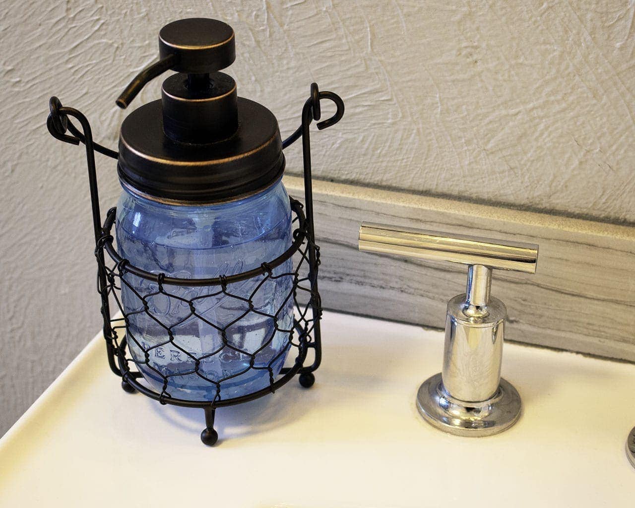 Oil Rubbed Bronze Soap Pump Lid Kit for Regular Mouth Mason Jars - Concordia Style Boutique