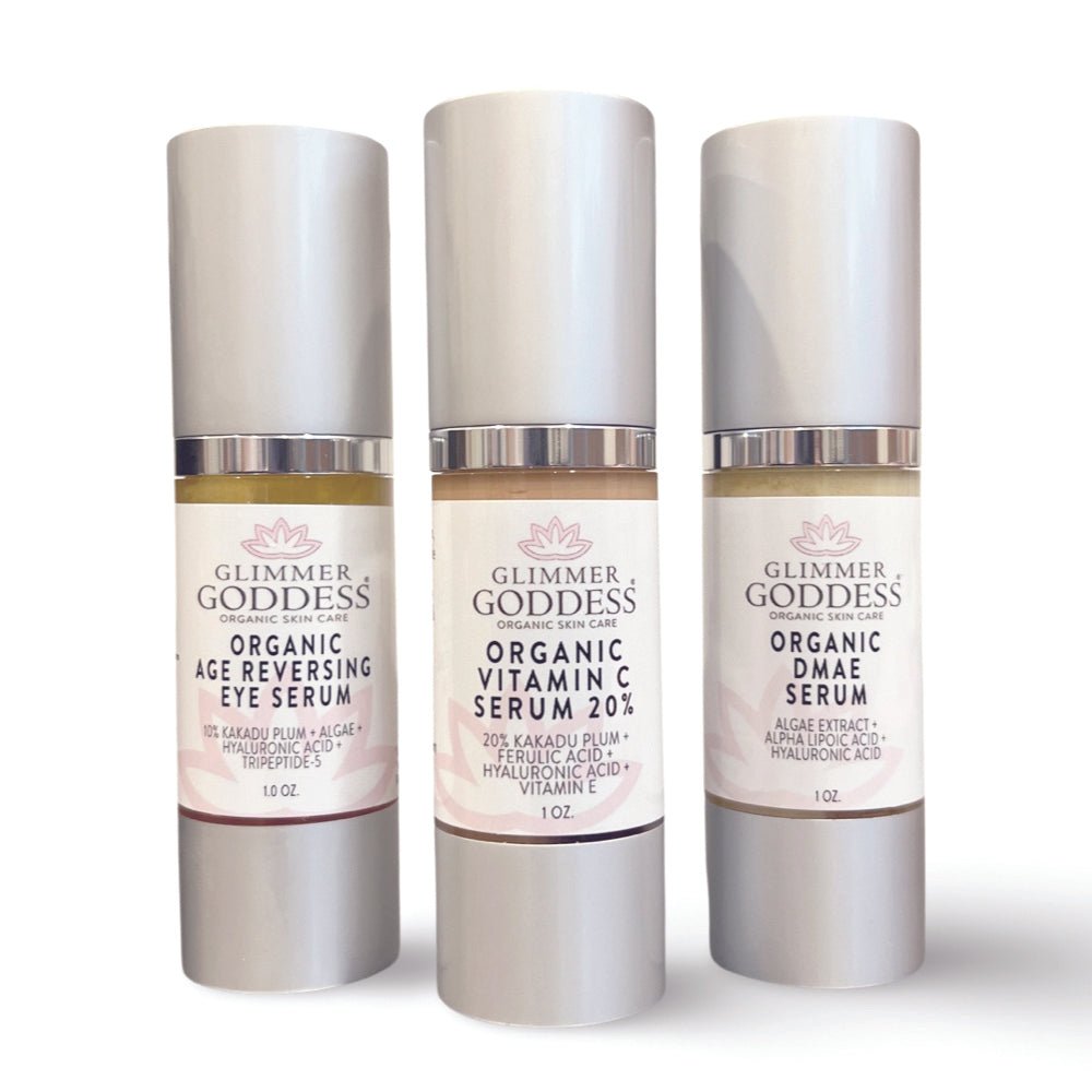 Organic Anti-Aging Trio Vitamin C + DMAE + Age Reversing Eye Serum - Concordia Style Boutique