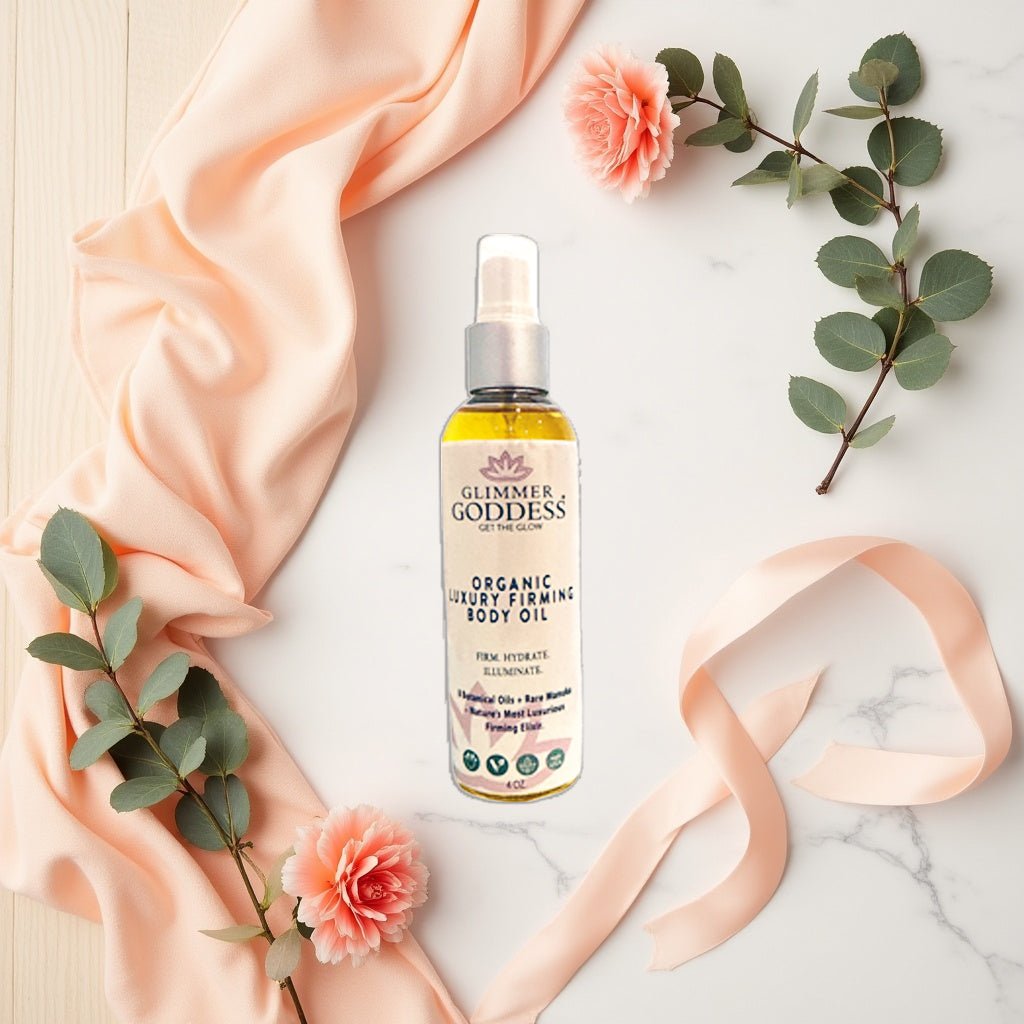 Organic Luxury Firming Body Oil – Anti-Aging Body Oil with Evening Primrose, Rosehip & Manuka for Radiant Skin