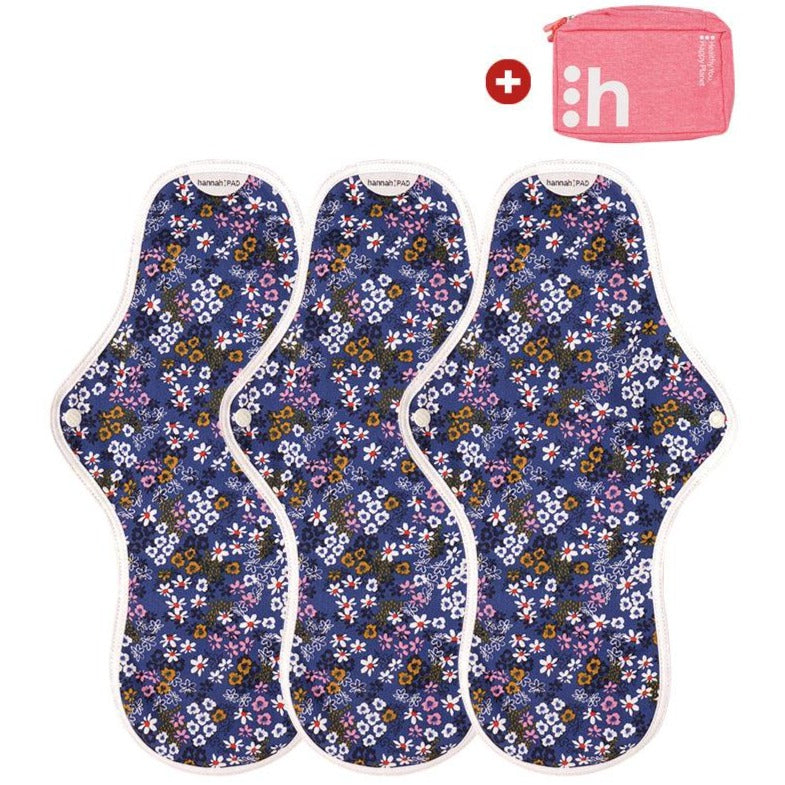 Organic Reusable Pads - 3 Overnight Pads - Concordia Style Boutique
