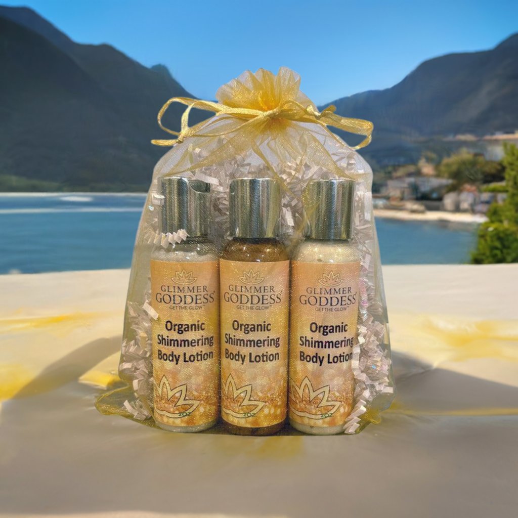 Organic Shimmer Body Lotion Travel Size Gift Set - Concordia Style Boutique
