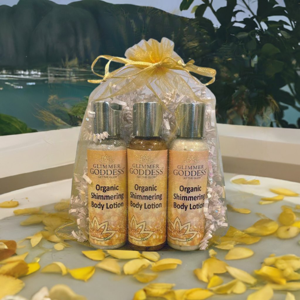 Organic Shimmer Body Lotion Travel Size Gift Set - Concordia Style Boutique