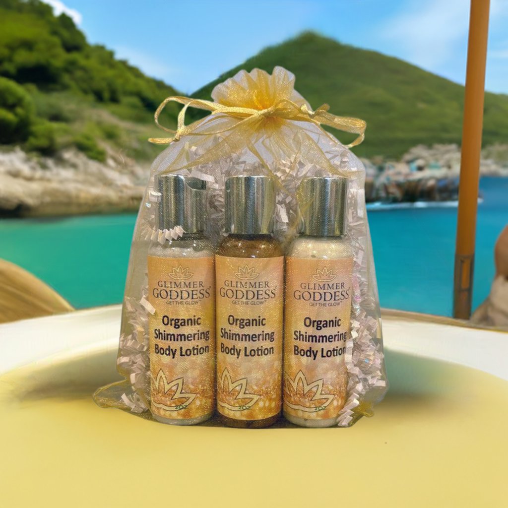 Organic Shimmer Body Lotion Travel Size Gift Set - Concordia Style Boutique