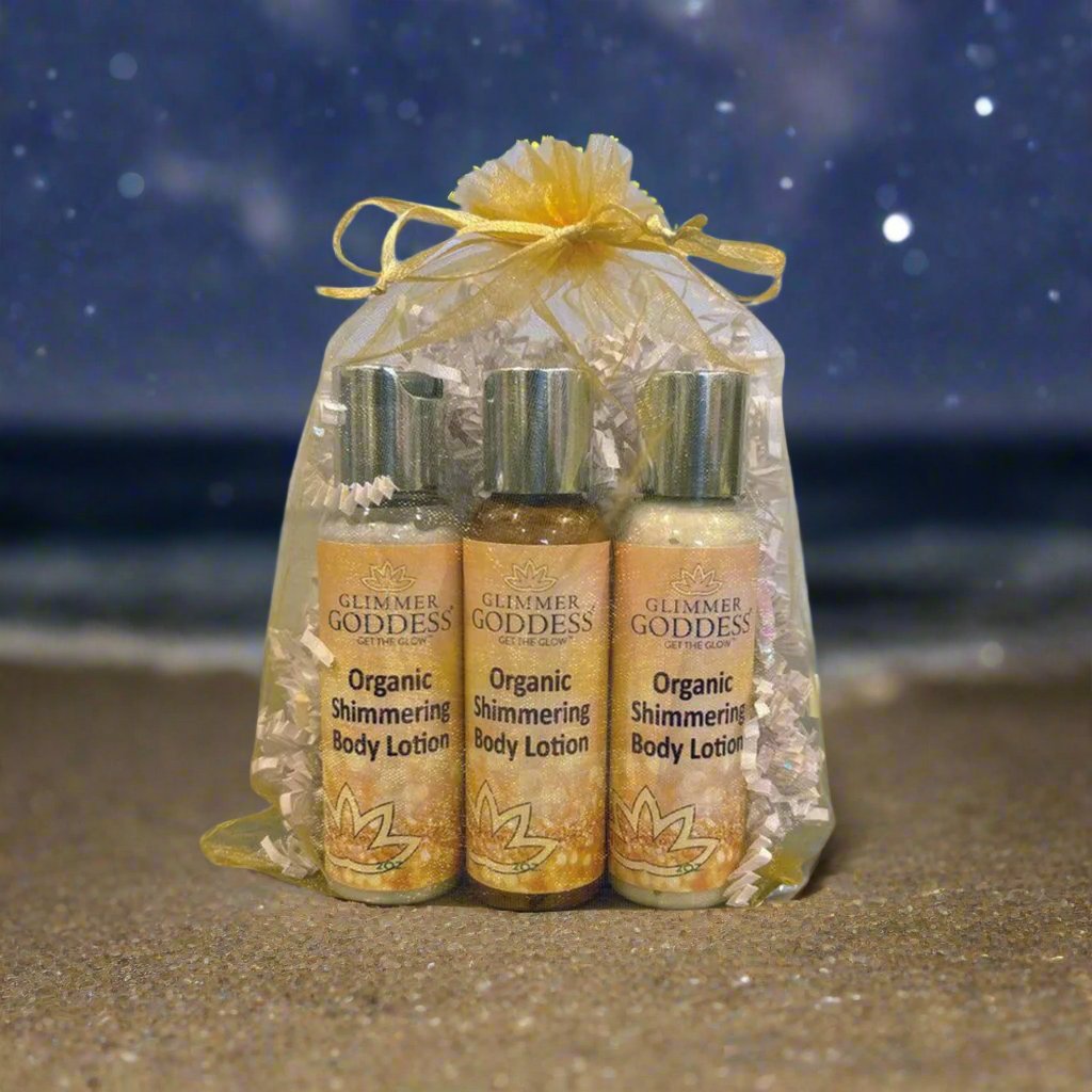 Organic Shimmer Body Lotion Travel Size Gift Set - Concordia Style Boutique