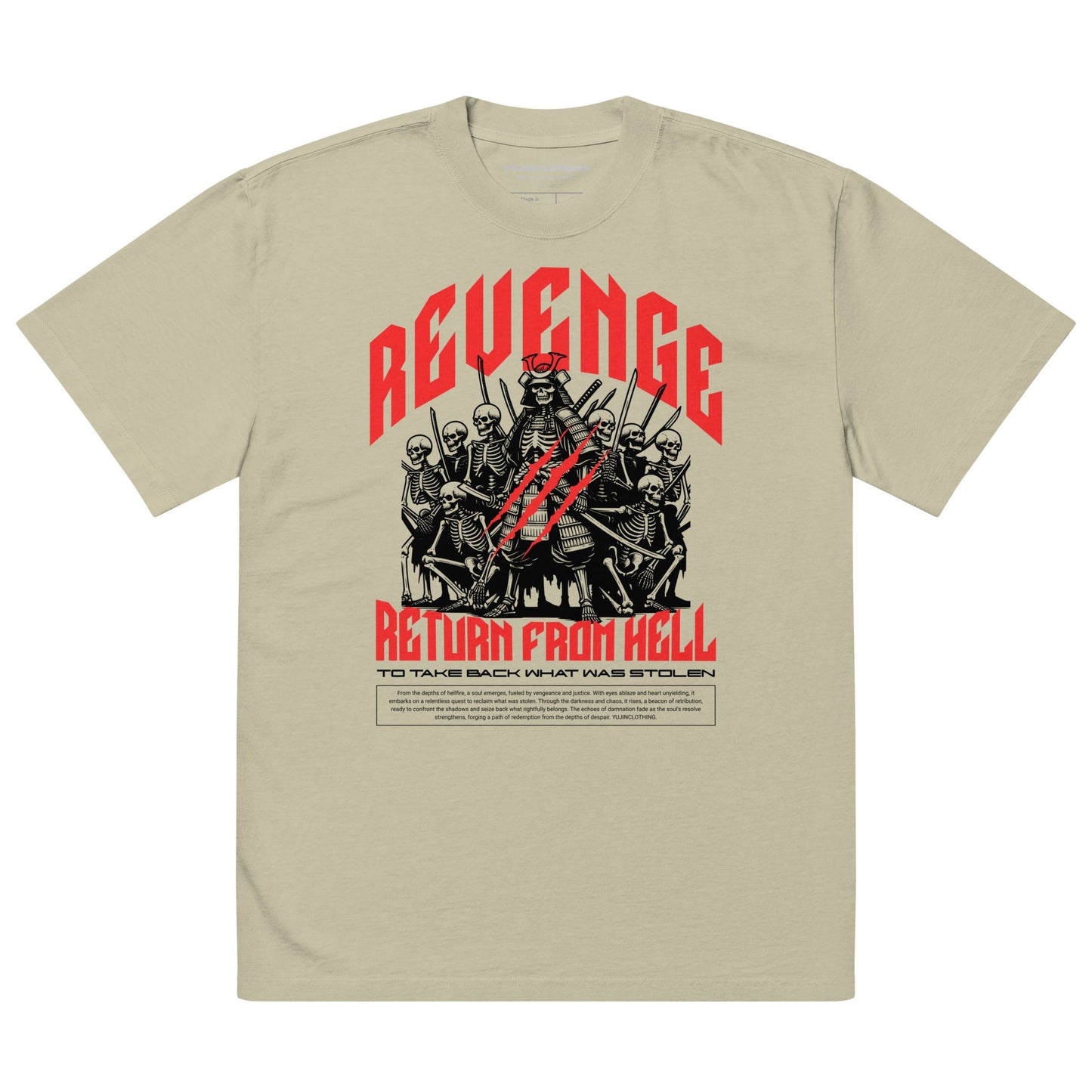 Revenge Oversized Faded T-Shirt