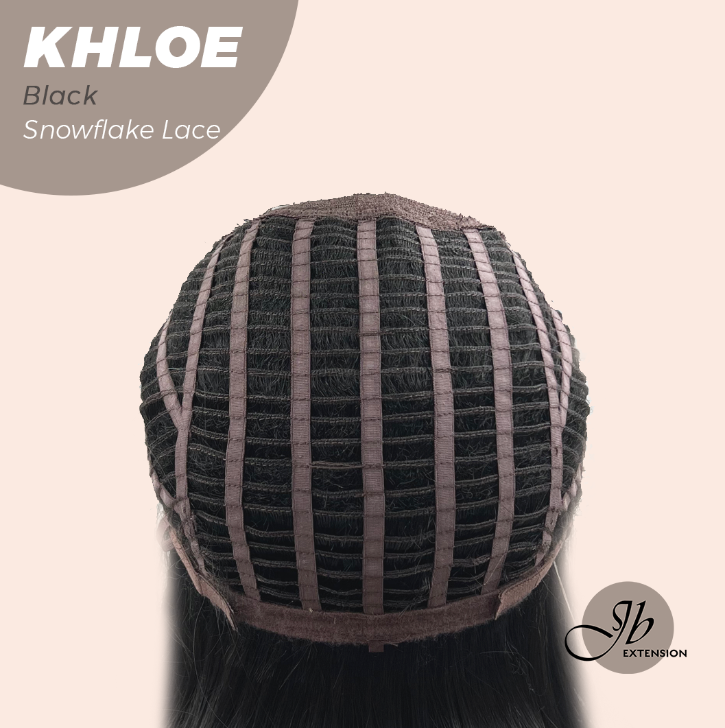 JBEXTENSION 12 Inches Bob Cut Black Pre-Cut Snowflake Lace Frontlace Glueless Wig KHLOE BLACK【PERMATEASE】
