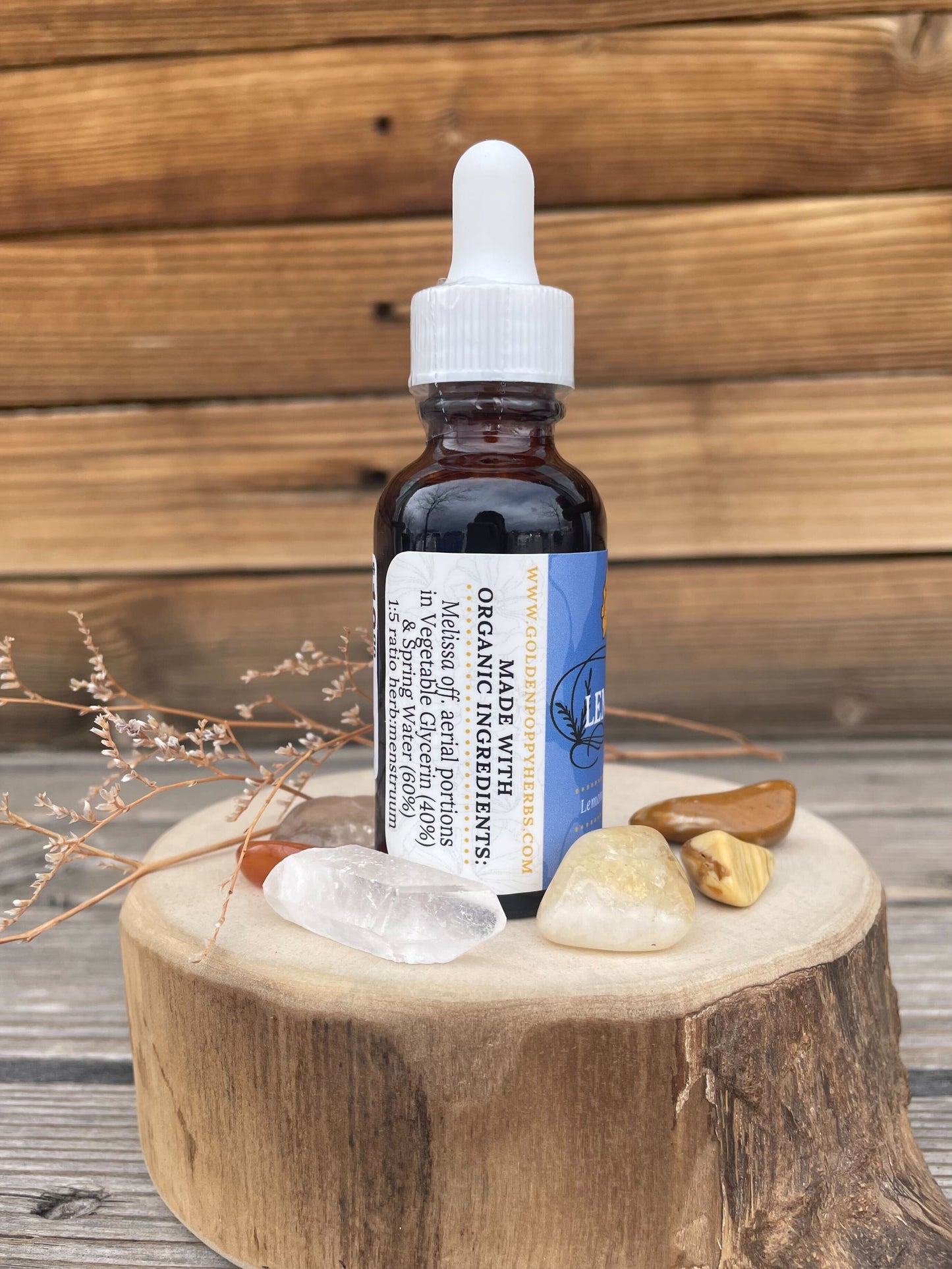 Lemon Balm Glycerite Tincture 1 oz bottle