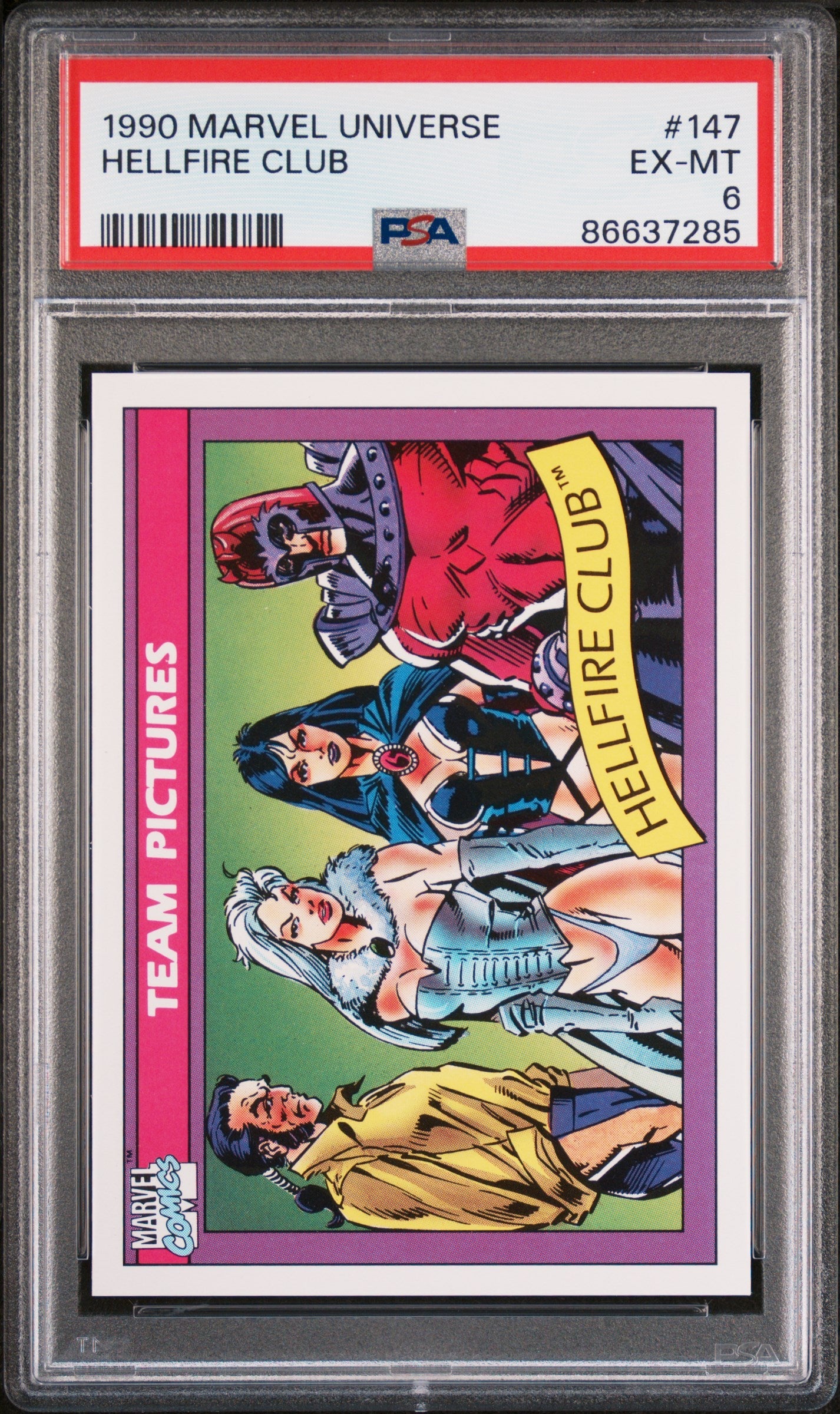 1990 MARVEL UNIVERSE HELLFIRE CLUB #147 - PSA 6
