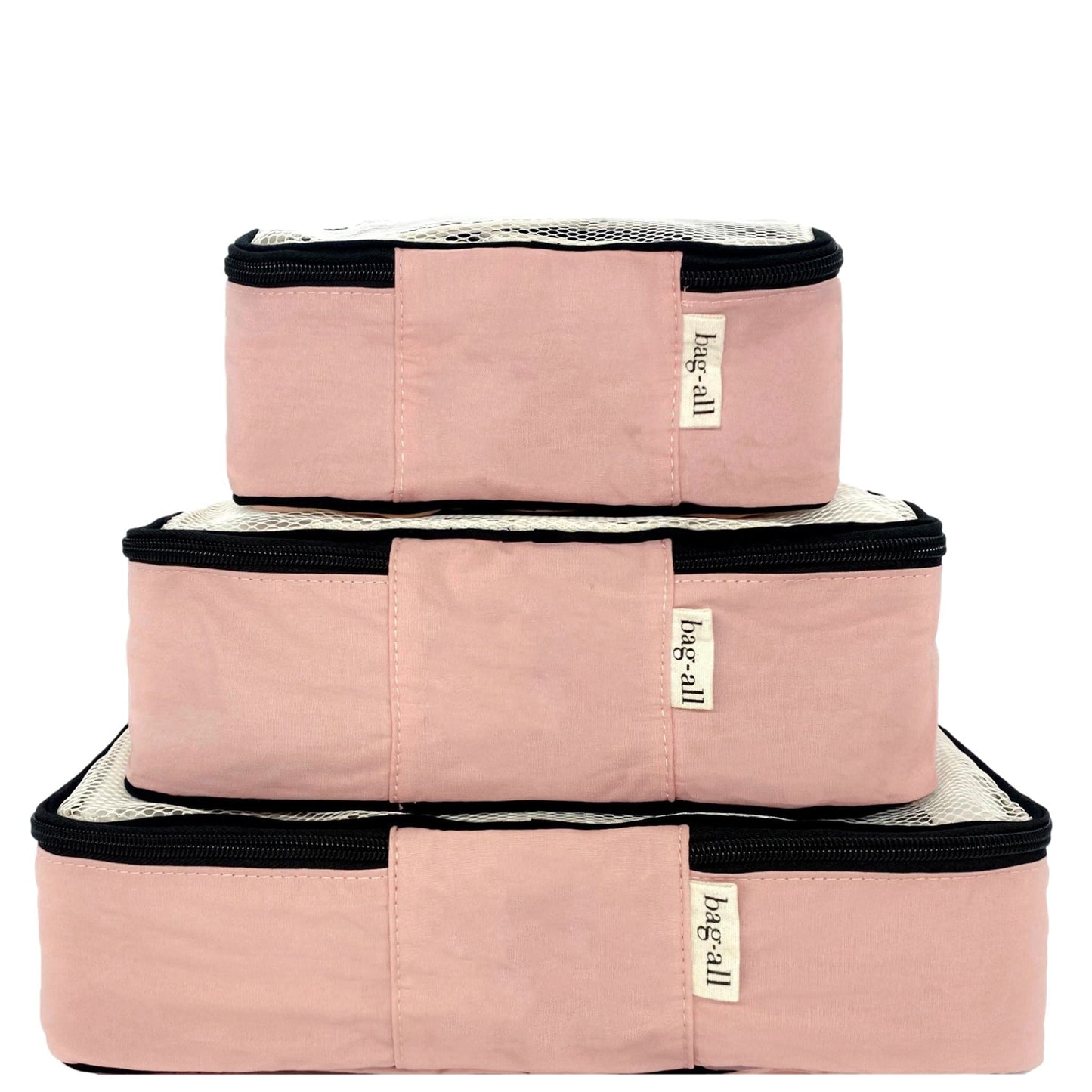 Cotton Packing Cubes, Print, 3-pack Pink/Blush - Concordia Style Boutique