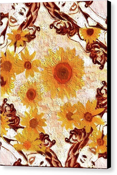 Pin Up Flower Girl - Canvas Print