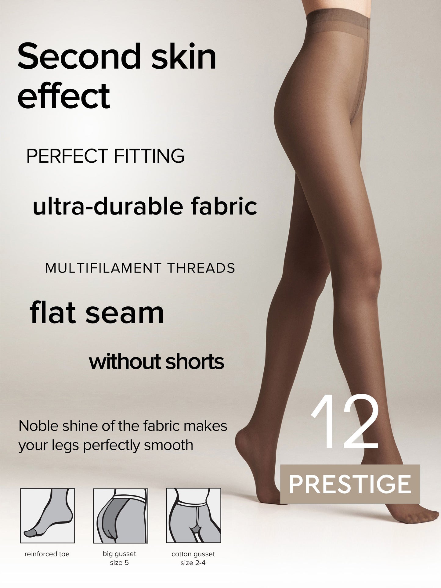 Tights Conte Prestige 12 Den - Sheer to Waist Noble Shine - Concordia Style Boutique
