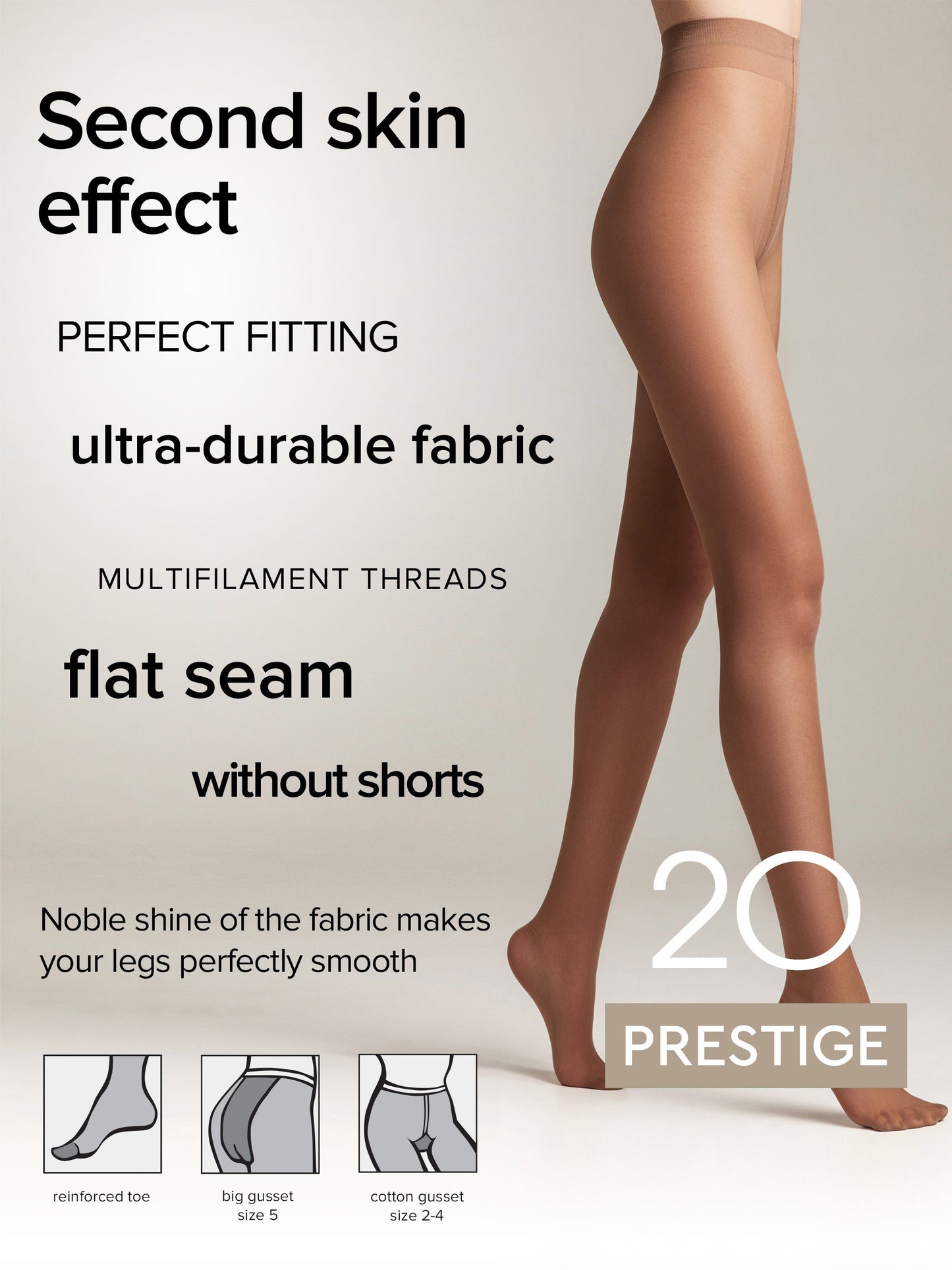 Tights Conte Prestige 20 Den - Sheer to Waist Noble Shine - Concordia Style Boutique