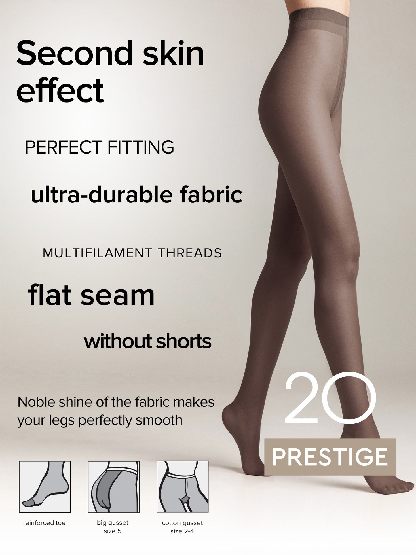 Tights Conte Prestige 20 Den - Sheer to Waist Noble Shine - Concordia Style Boutique