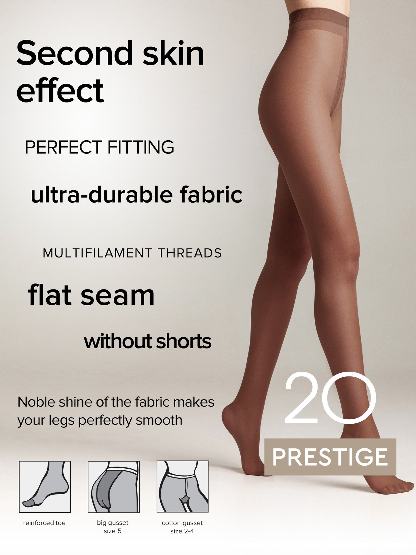 Tights Conte Prestige 20 Den - Sheer to Waist Noble Shine - Concordia Style Boutique