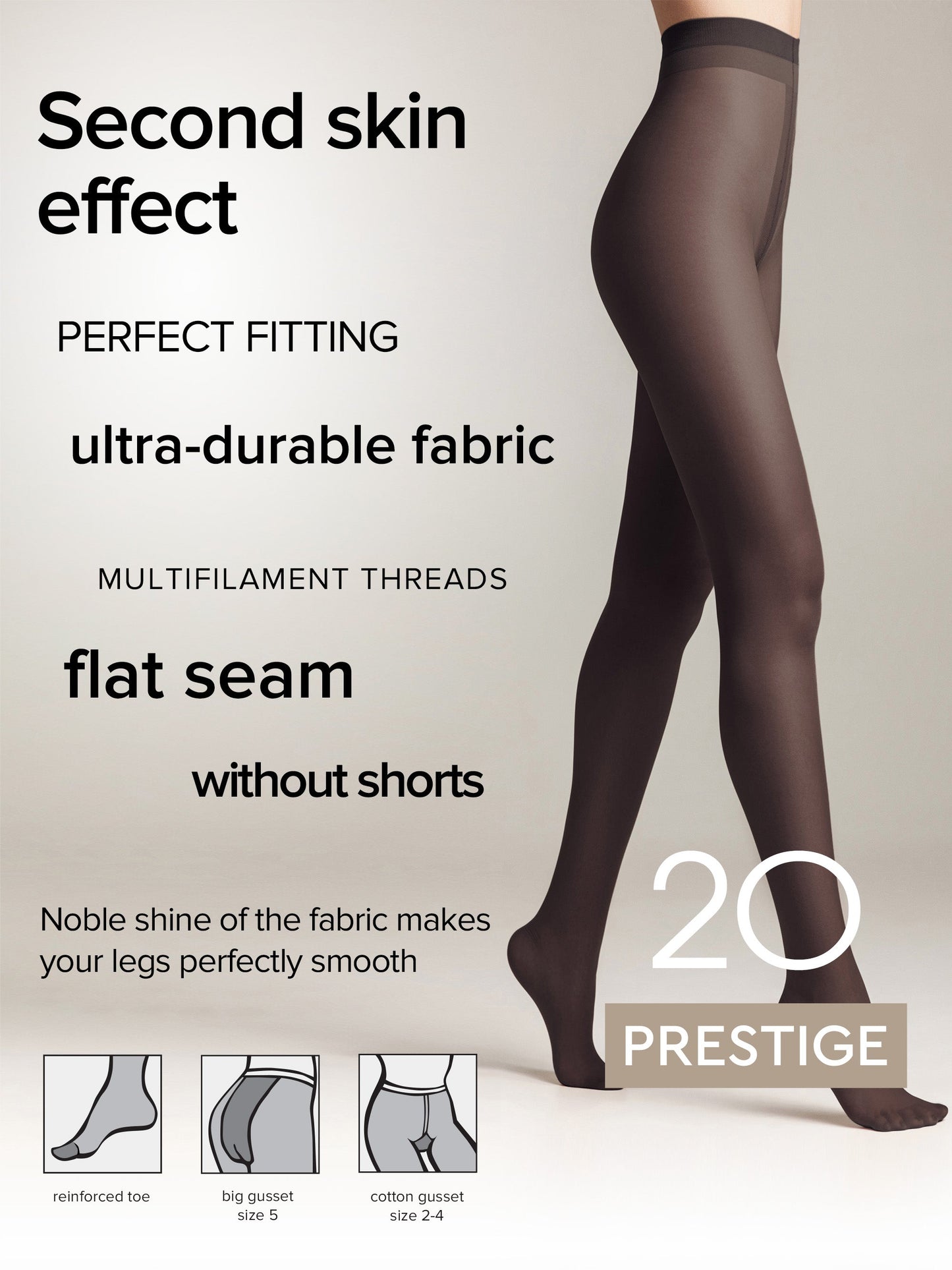 Tights Conte Prestige 20 Den - Sheer to Waist Noble Shine - Concordia Style Boutique