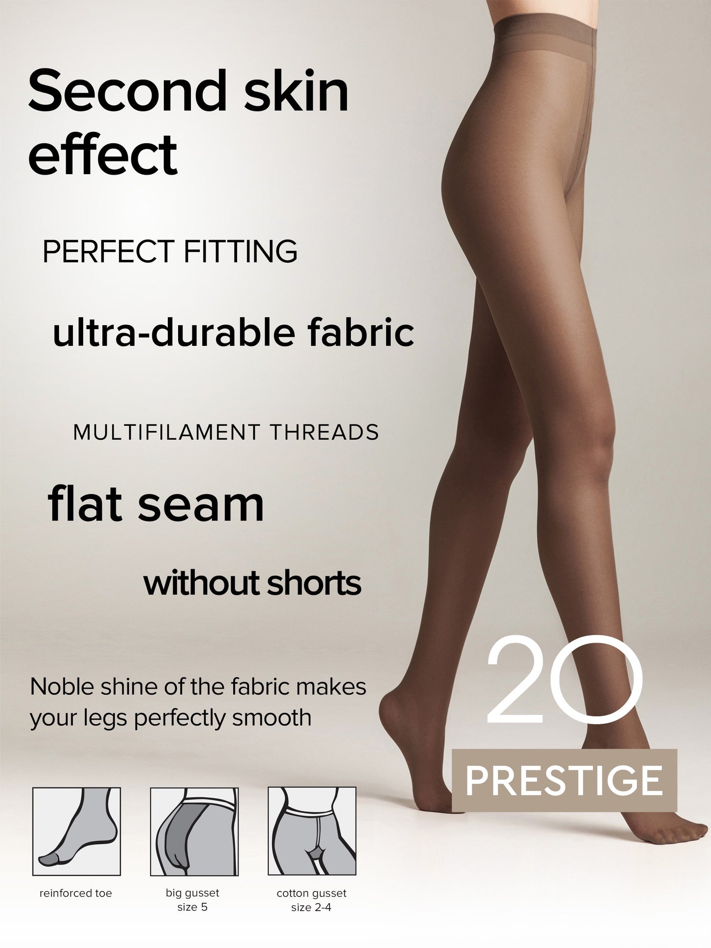 Tights Conte Prestige 20 Den - Sheer to Waist Noble Shine - Concordia Style Boutique