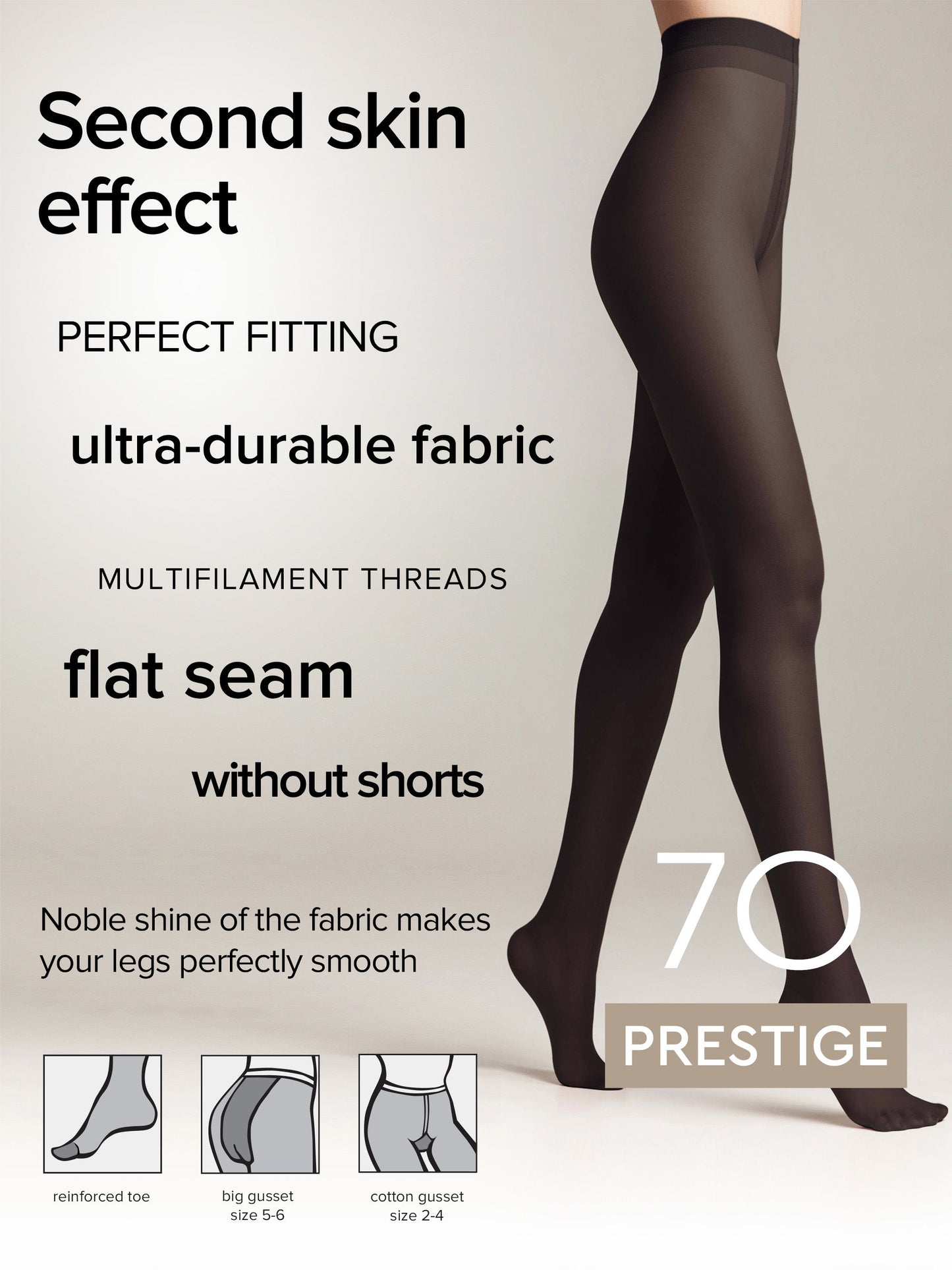 Tights Conte Prestige 70 Den - Soft Silk - Concordia Style Boutique
