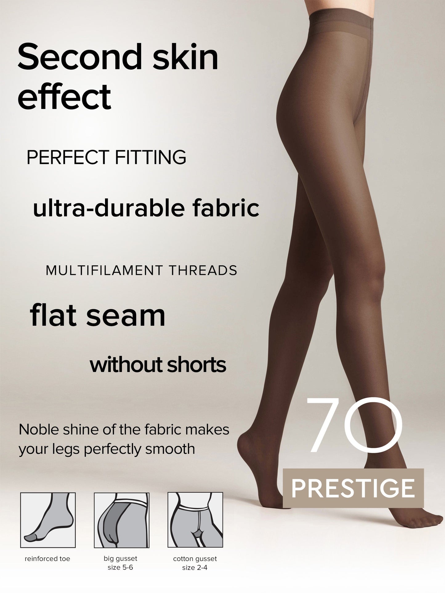 Tights Conte Prestige 70 Den - Soft Silk - Concordia Style Boutique