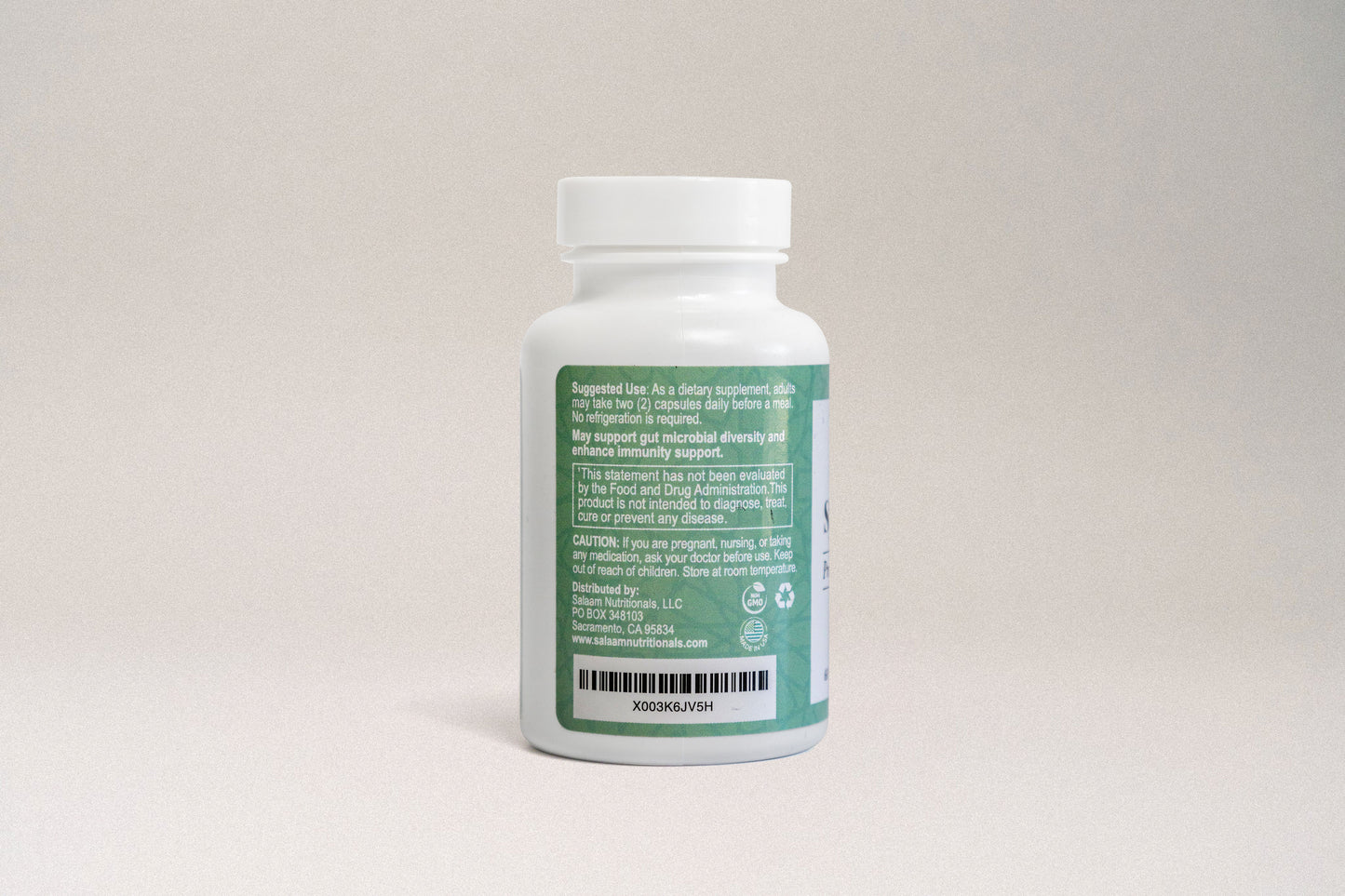 Synbiotic Plus - Halal Probiotics + Prebiotics 3.5 Billion CFU Veggie Capsules - 60 Count | Salaam Nutritionals - Concordia Style Boutique