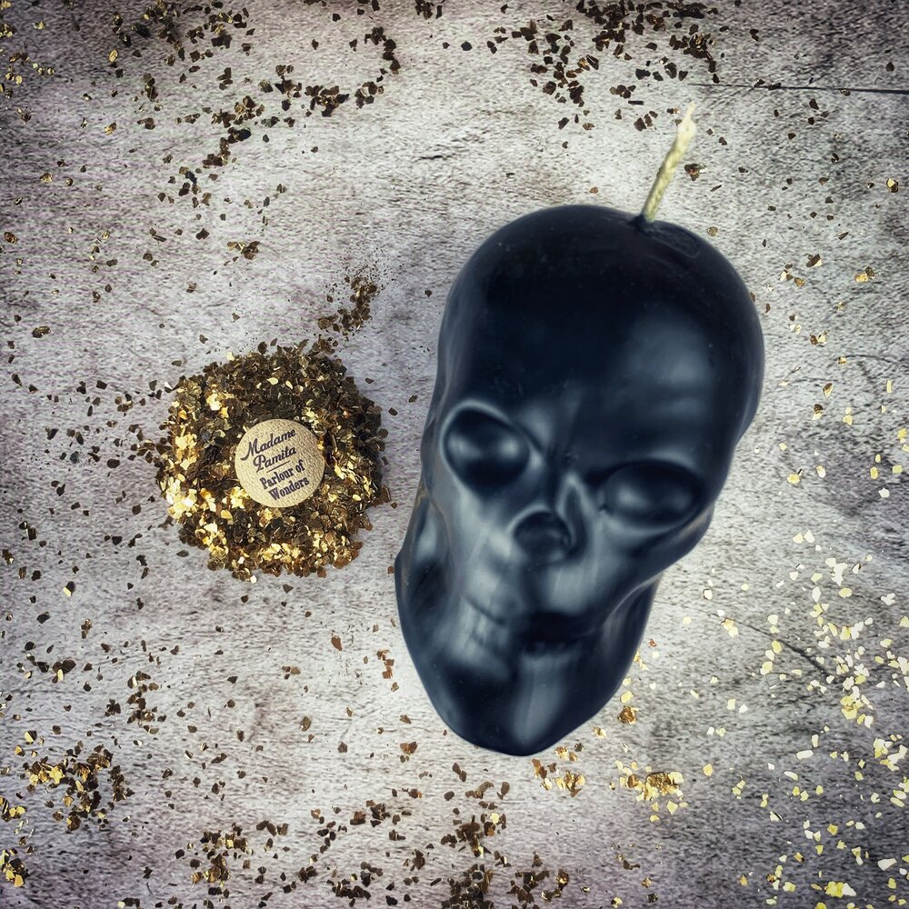 Beeswax Skull Spell Candle - Large