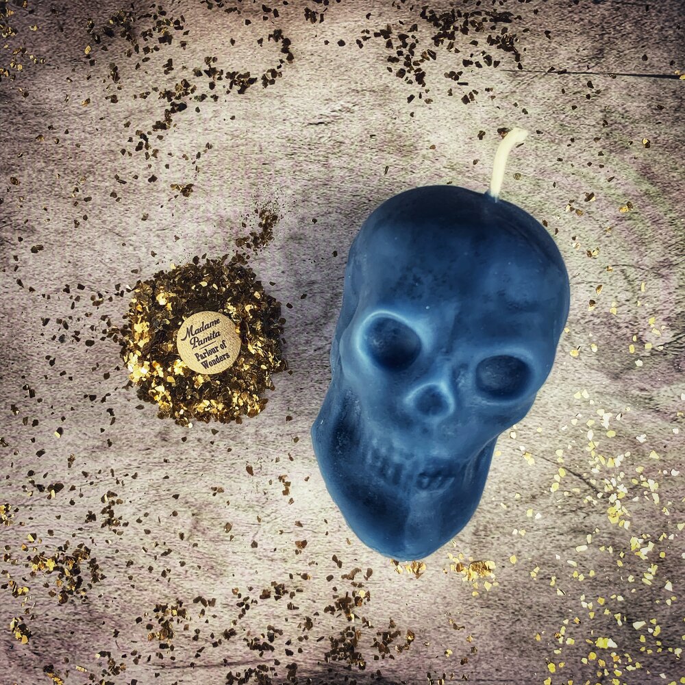Beeswax Skull Spell Candle - Large