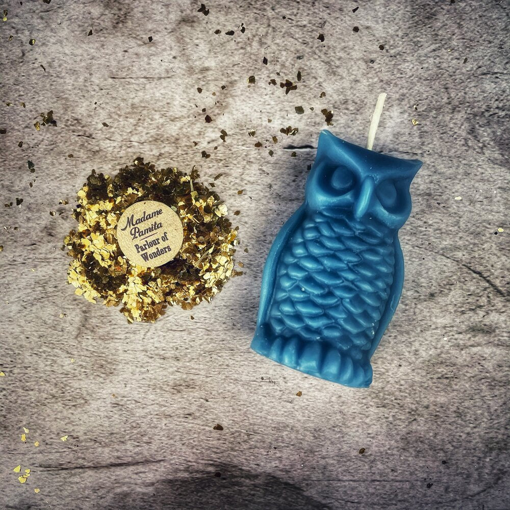 Beeswax Wise Owl Spell Candle
