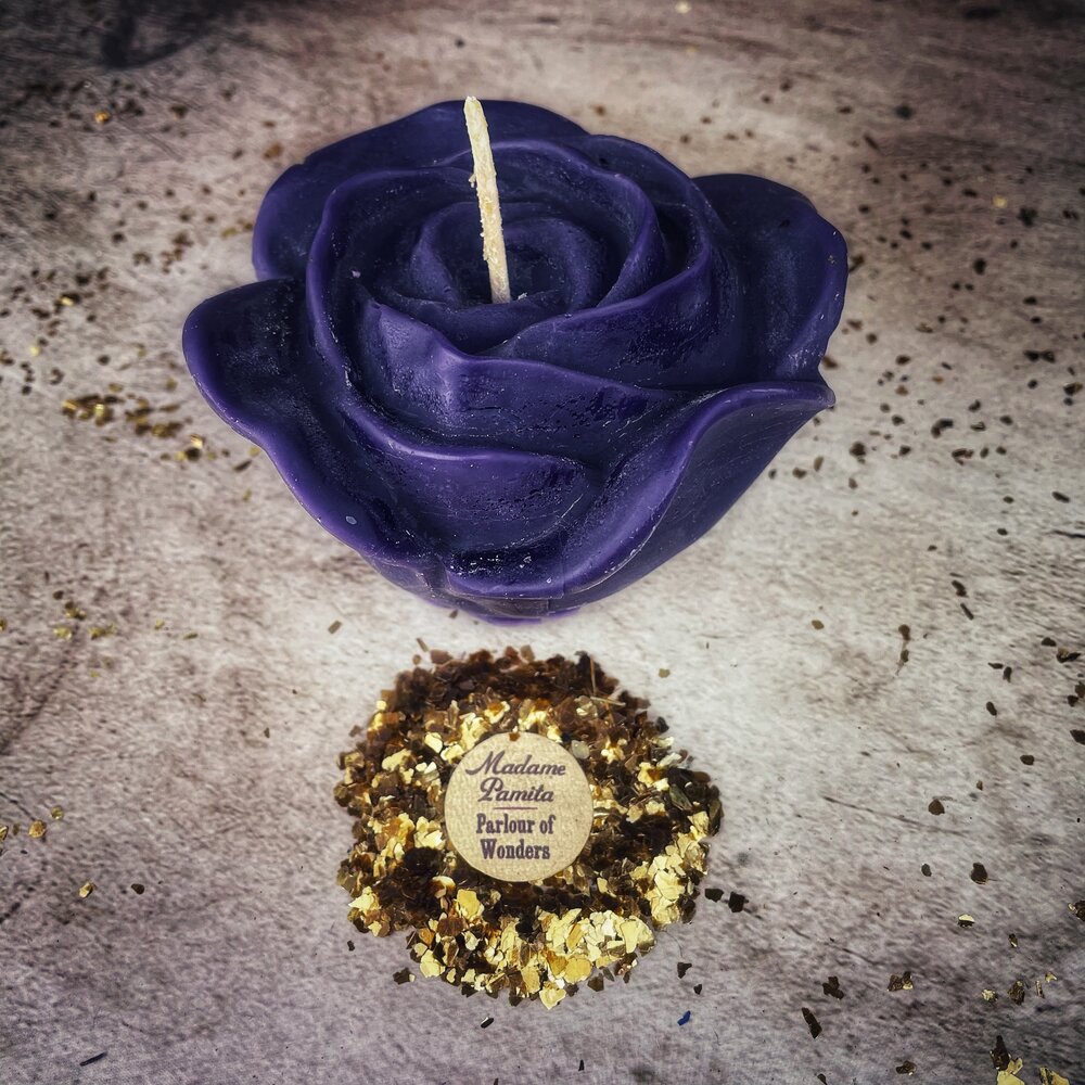 Beeswax Rose Romance Spell Candle