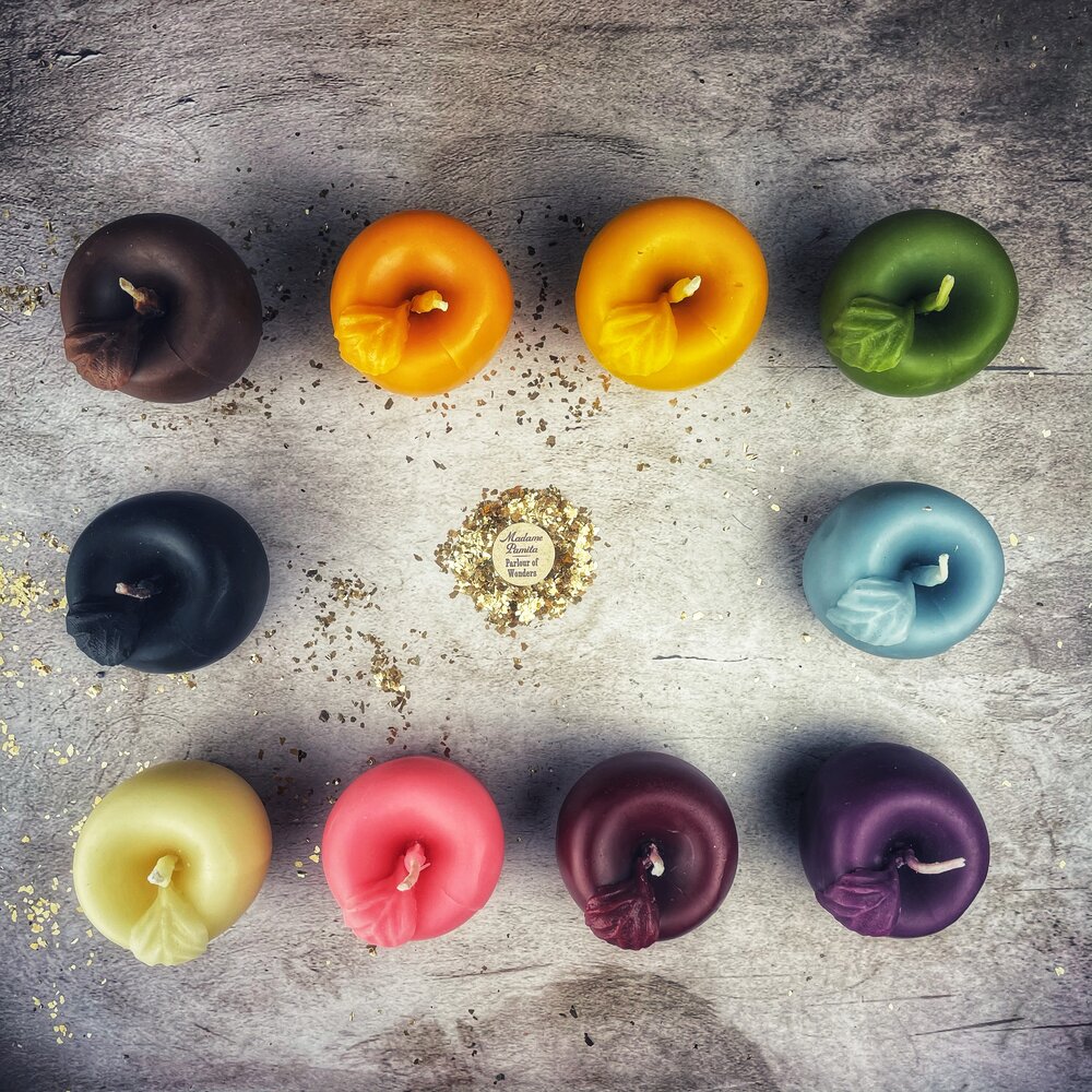 Beeswax Apple of Avalon Spell Candle