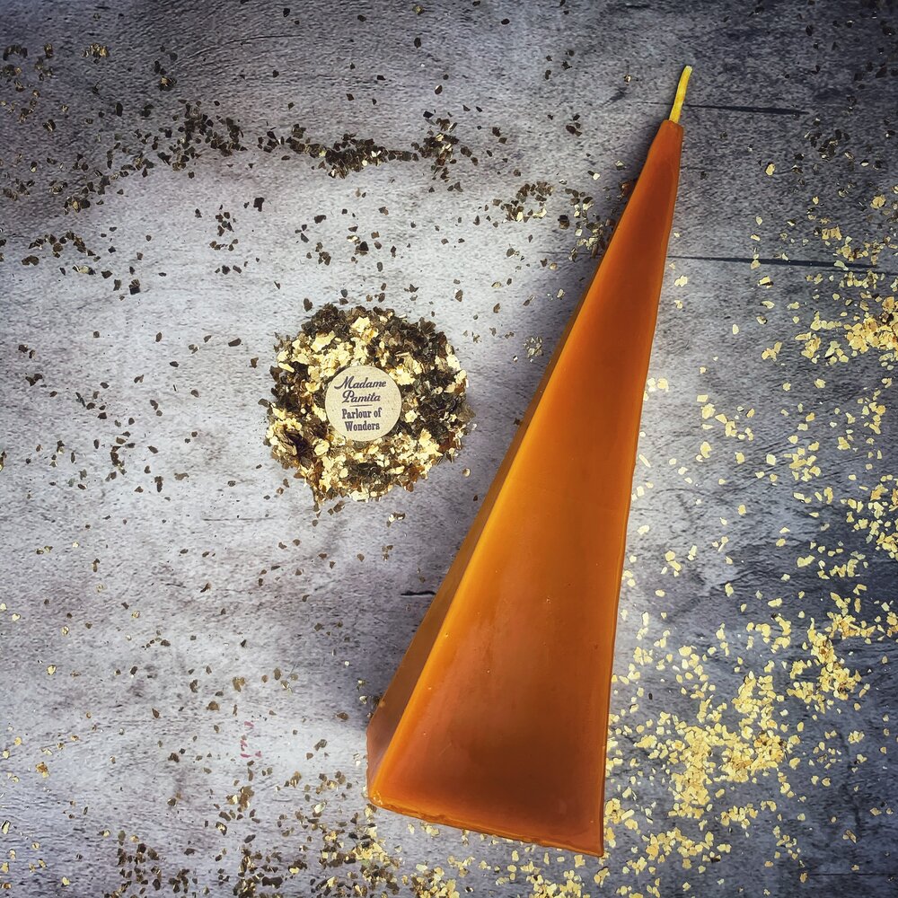 Beeswax Pyramid Spell Candle