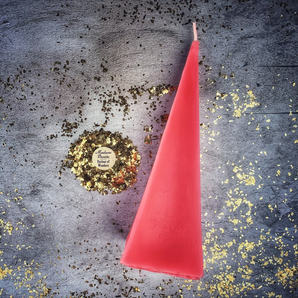 Beeswax Pyramid Spell Candle