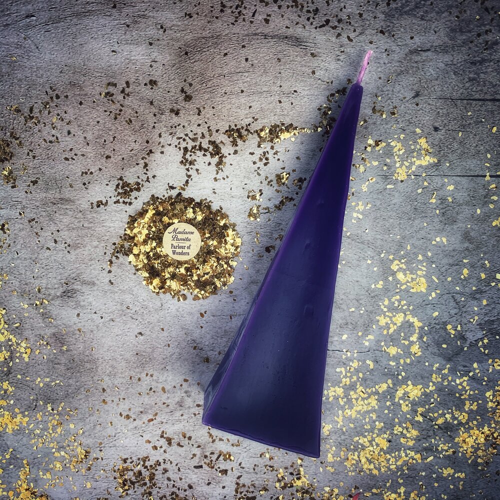 Beeswax Pyramid Spell Candle