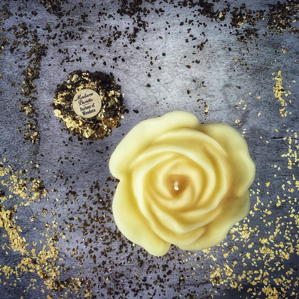Beeswax Rose Romance Spell Candle