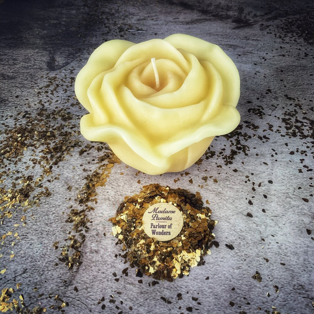 Beeswax Rose Romance Spell Candle