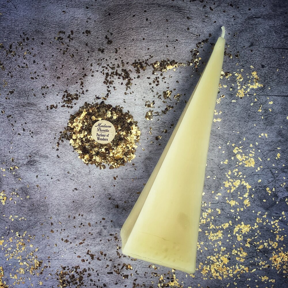 Beeswax Pyramid Spell Candle