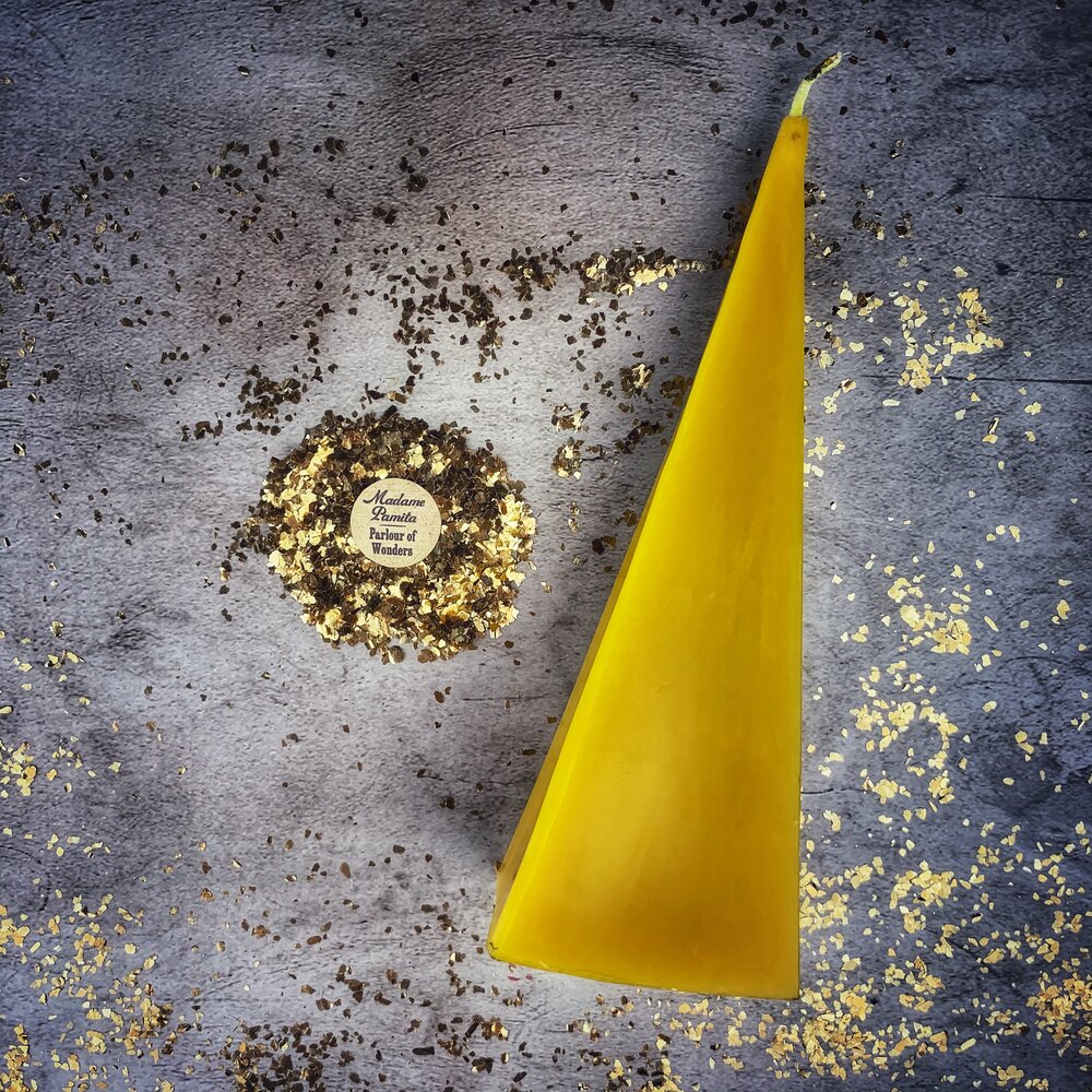 Beeswax Pyramid Spell Candle