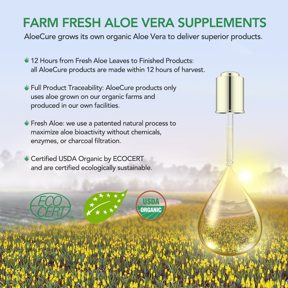 Pure Aloe Vera Juice Grape Flavor - USDA Certified Organic - Concordia Style Boutique