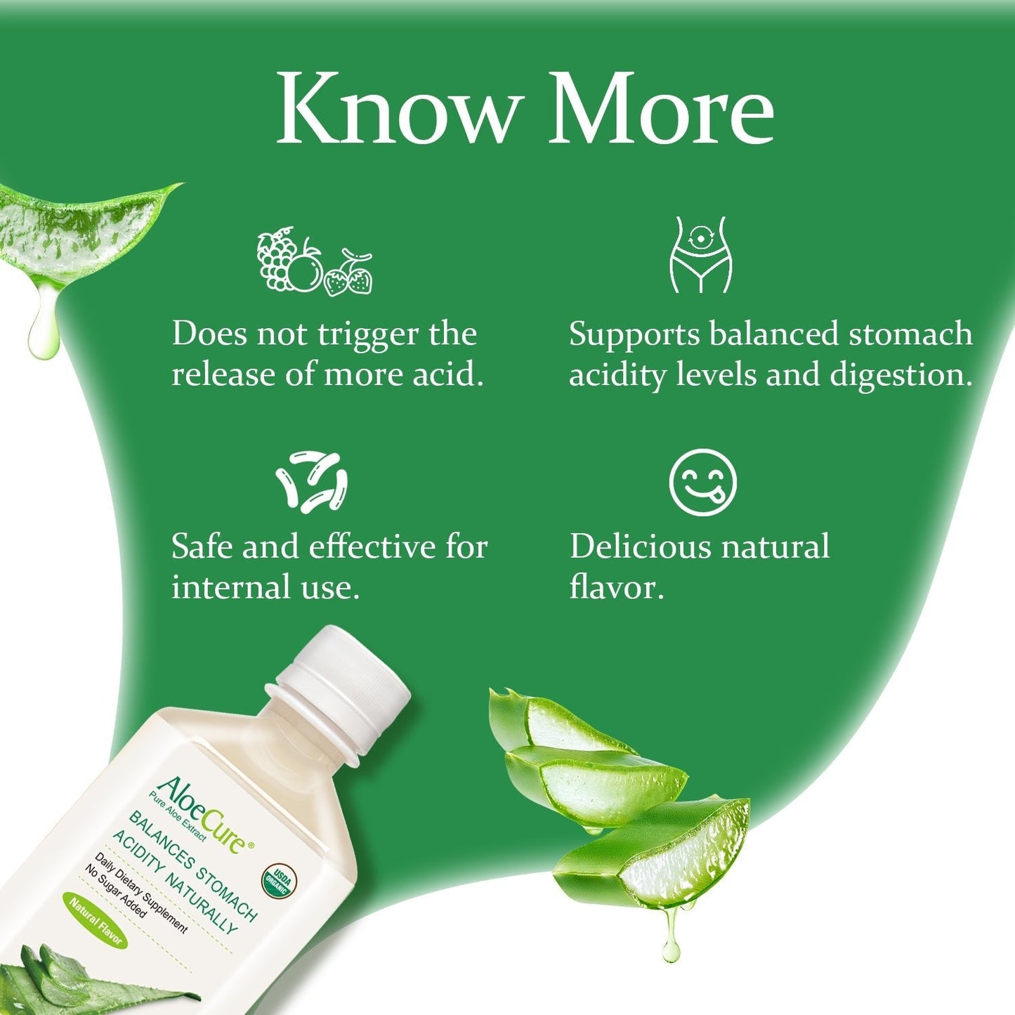 Pure Aloe Vera Juice Natural Flavor - USDA Certified Organic - Concordia Style Boutique