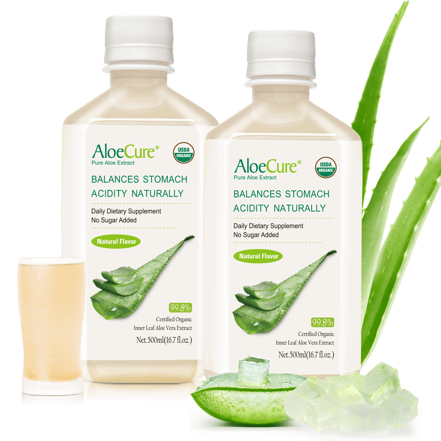 Pure Aloe Vera Juice Natural Flavor - USDA Certified Organic - Concordia Style Boutique