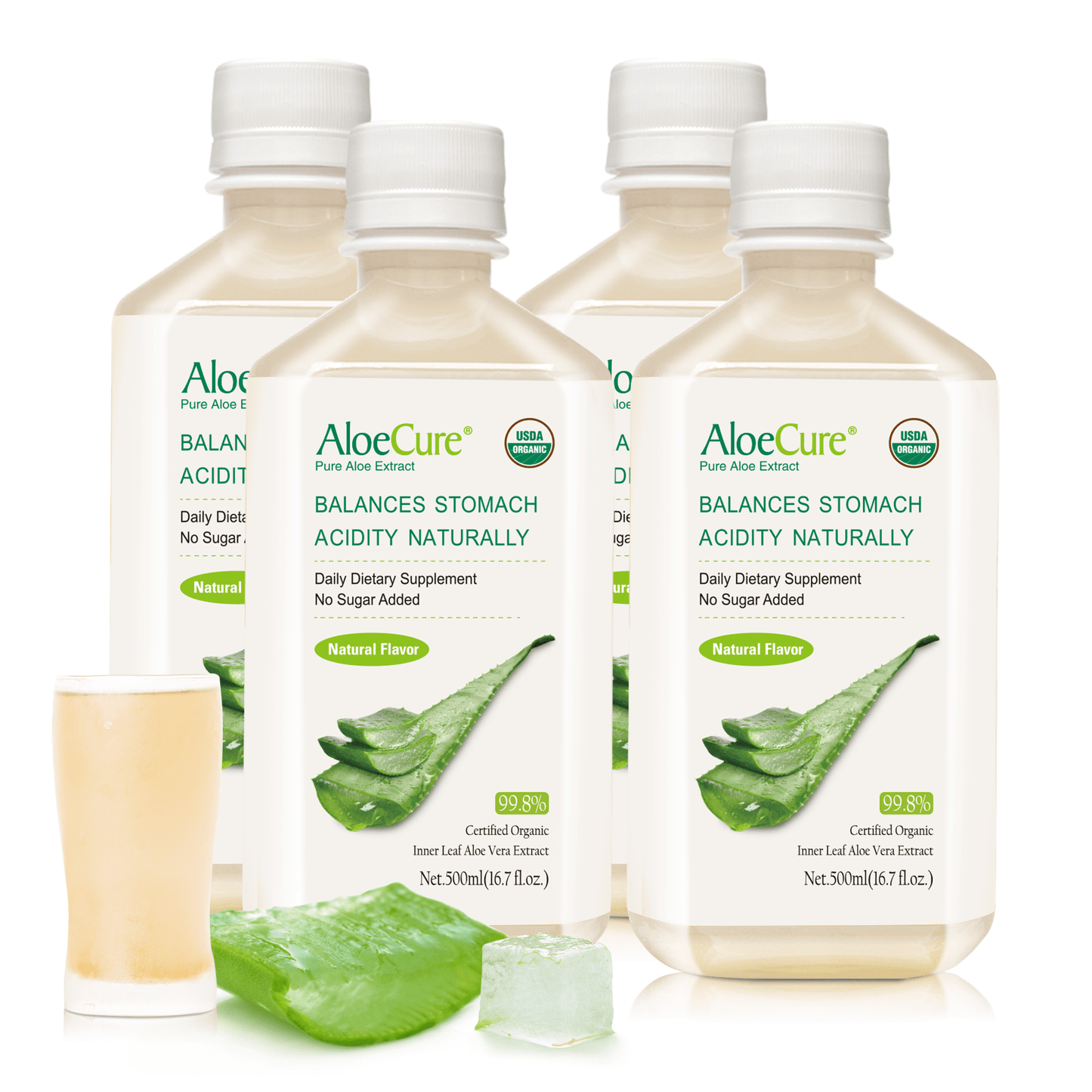 Pure Aloe Vera Juice Natural Flavor - USDA Certified Organic - Concordia Style Boutique