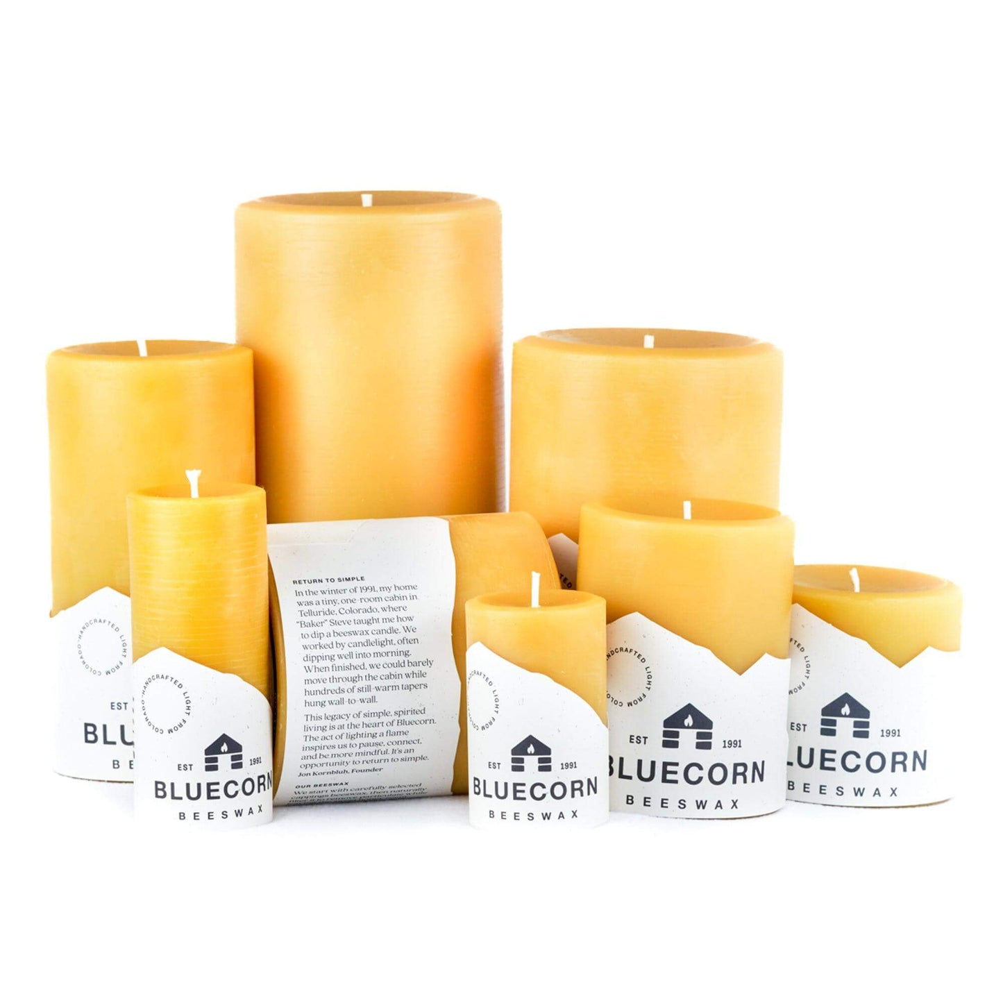 Pure Beeswax Pillar Candles - Concordia Style Boutique