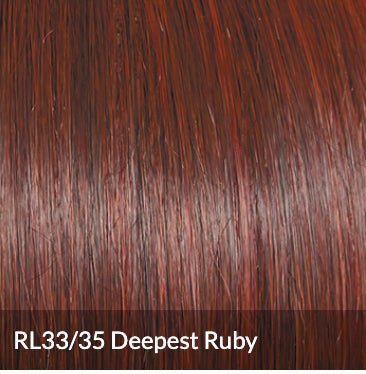 Raquel Welch Flash Forward Layered Mid-Length Textured Wig by Hairuwear, Average Cap Size, RL33/35 Deepest Ruby