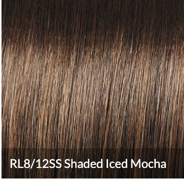 Raquel Welch Sheer Luxury Collection, Straight to Camera Shoulder-Length Layered Wig with Feather Lite Fiber Luxlite Cap Ll, Average, RL8/12SS Iced Mocha