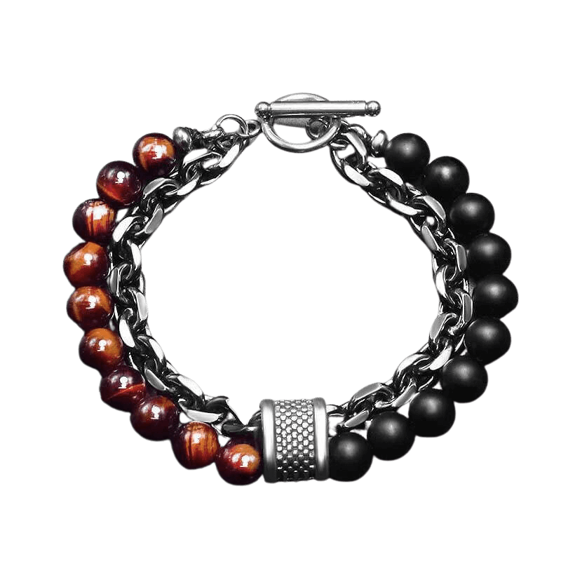 Red Tiger Lava Stone Bracelet