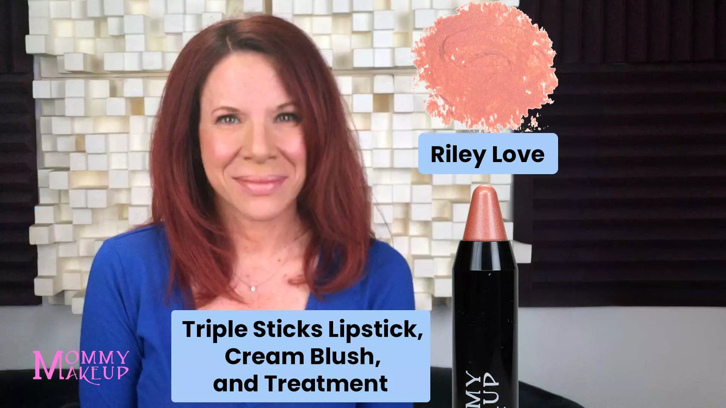 Triple Sticks Lipstick, Cream Blush, and Treatment in Riley Love - Concordia Style Boutique