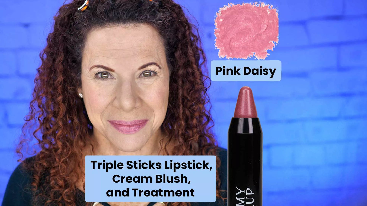 Triple Sticks Lipstick, Cream Blush, and Treatment in Pink Daisy - Concordia Style Boutique
