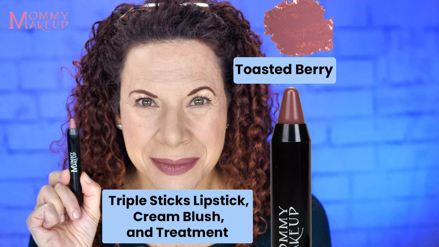 Triple Sticks Lipstick, Cream Blush, and Treatment in Toasted Berry - Concordia Style Boutique