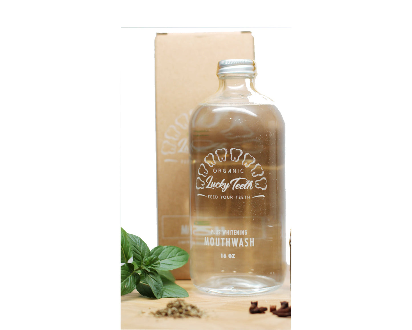 Organic Plus Whitening Mouthwash - REFILL CONCENTRATED - Glass Jar 3 oz