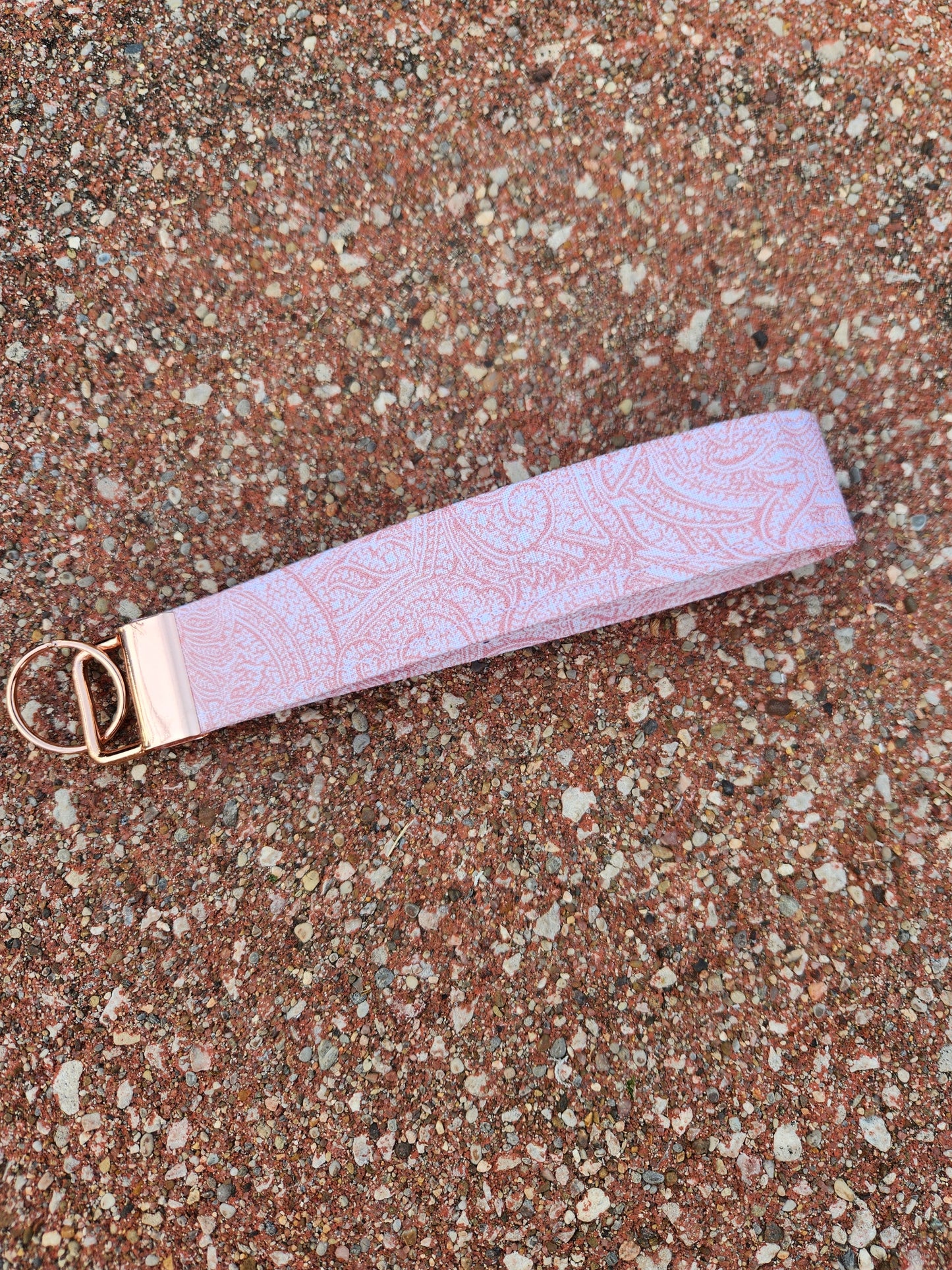 Peachy Paisley Keyfob Wristlet
