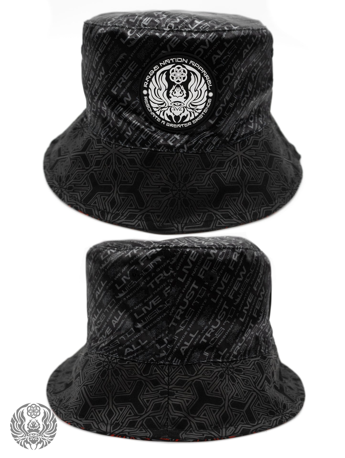 PROTECTED BY INTENT ✦ REVERSIBLE / REFLECTIVE ✦ BUCKET HAT w/ hidden pocket - Concordia Style Boutique