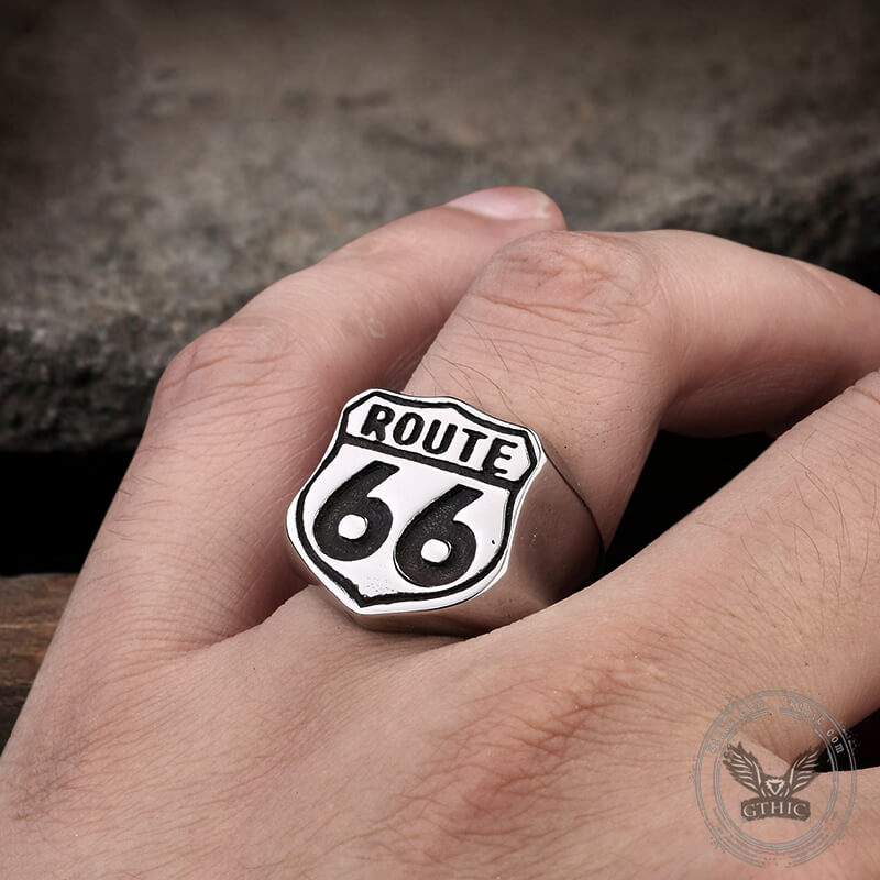 Route 66 Stainless Steel Ring